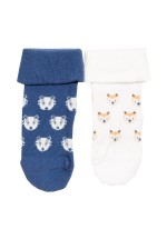 Kite Clothing 2 Pack Forest friends socks (White/Blue)